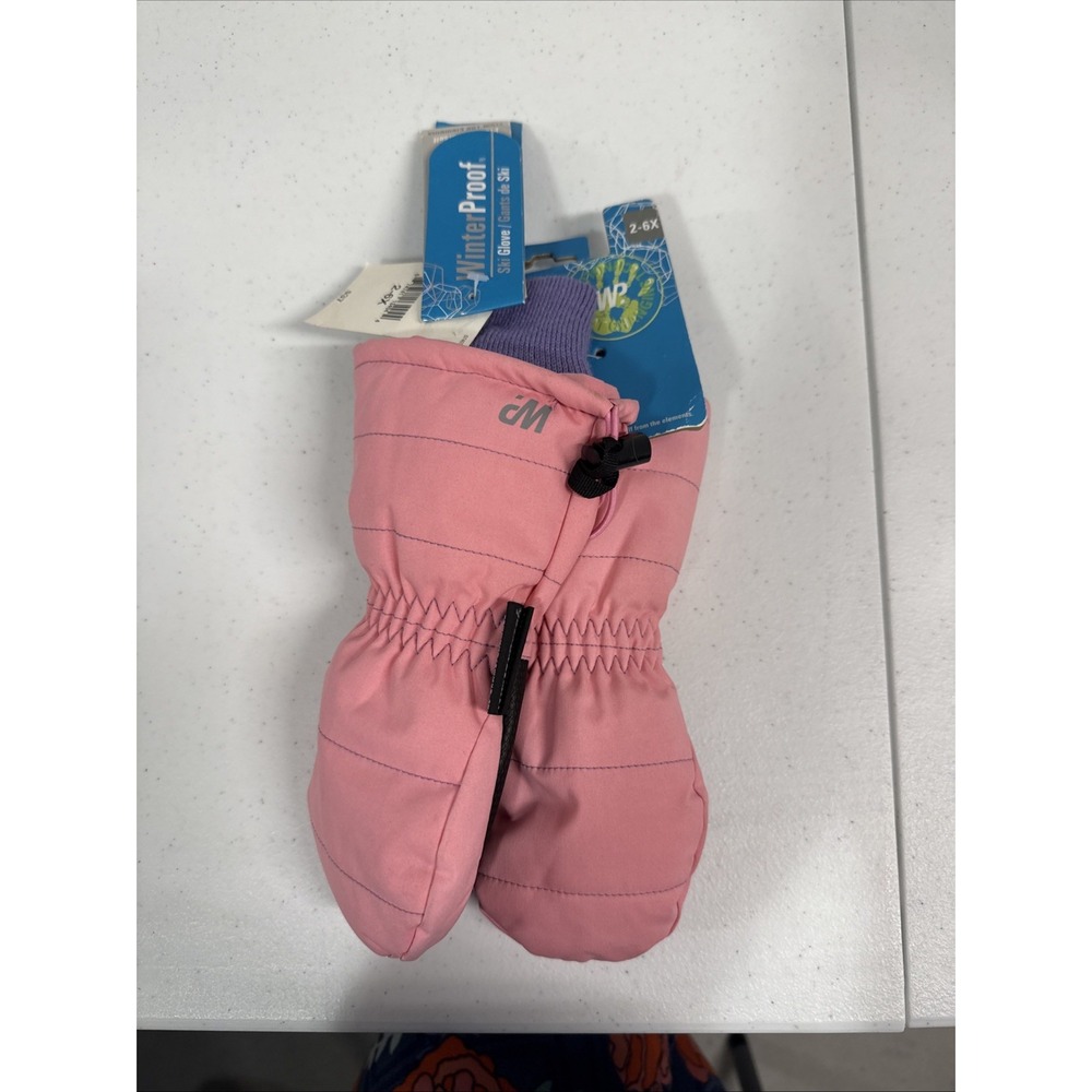 Girls Winter Proof  Ski Gloves Size 2-6X Pink And Purple NWT